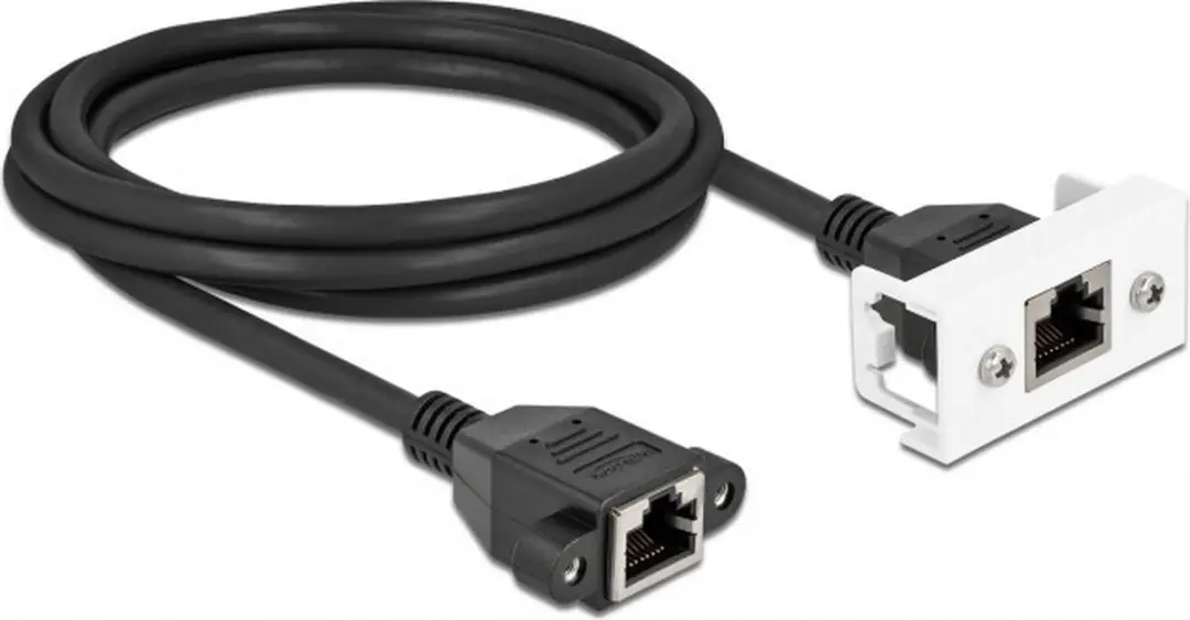Delock Netwerkverlengkabel Cat.6A 2m - RJ45 naar RJ45 - Zwart