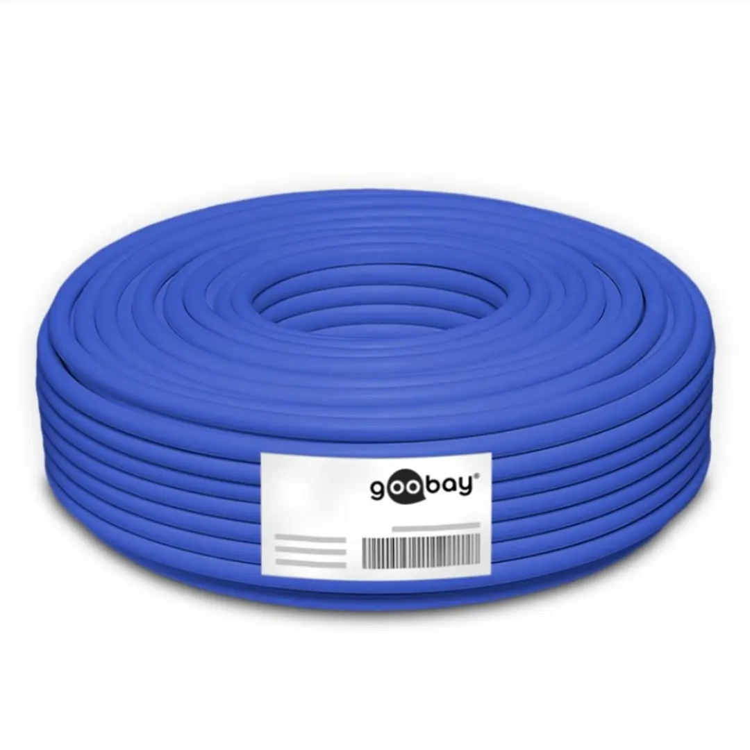 Goobay CAT7a+ S/FTP Installatiekabel 100m - Blauw