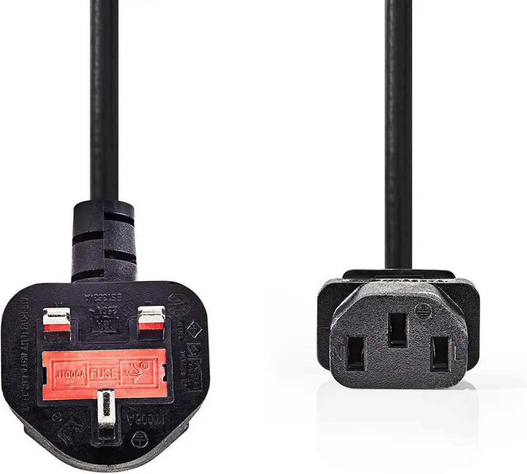 Nedis Stroomkabel CEGP11100BK20 UK Male IEC-320-C13