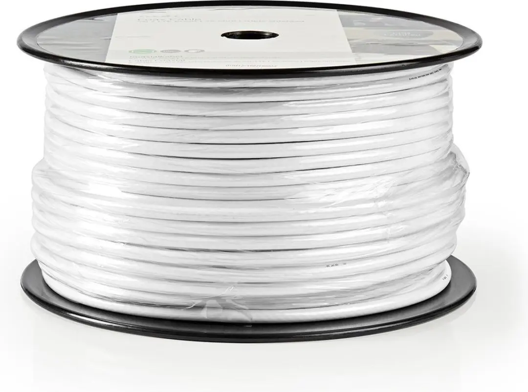 Nedis Coaxkabel Haspel 100m - 75 Ohm - Drievoudig Afgeschermd