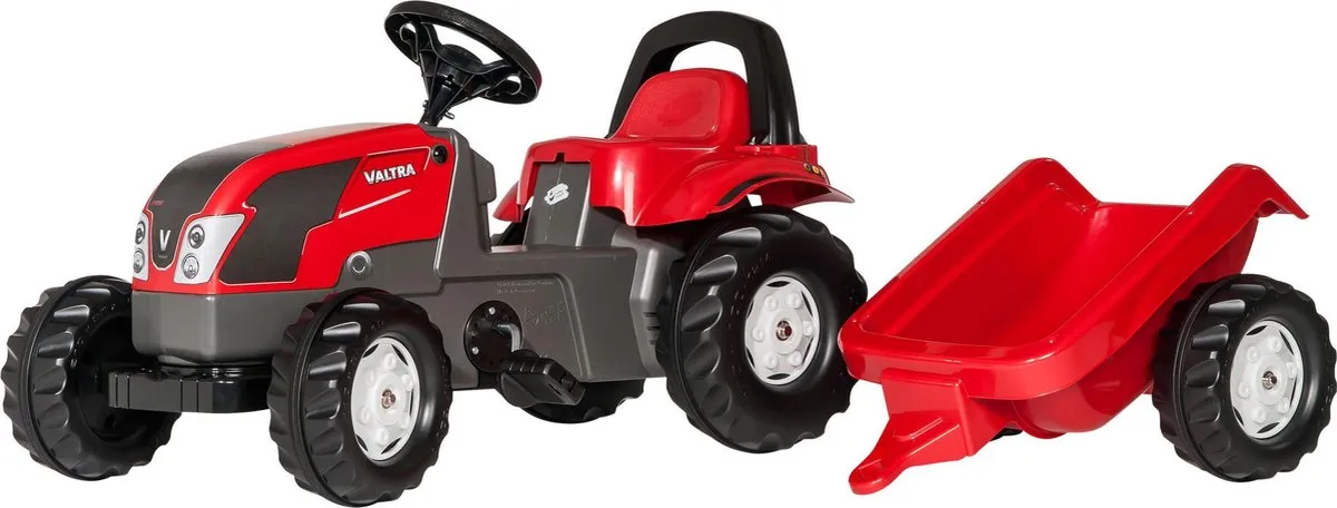 Rolly Toys Valtra rollyKid Traptractor met Aanhanger