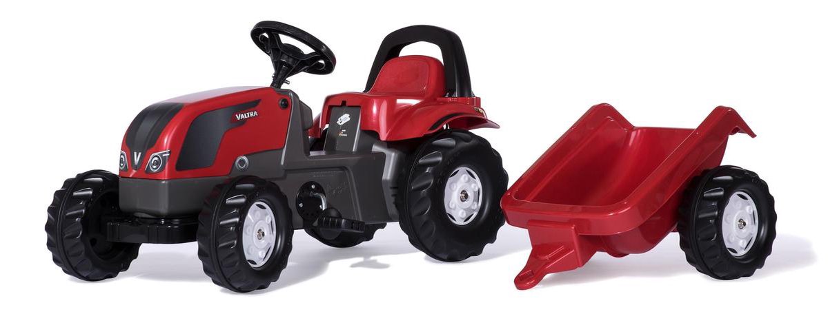 Rolly Toys rollyKid Valtra - Traptractor met Aanhanger