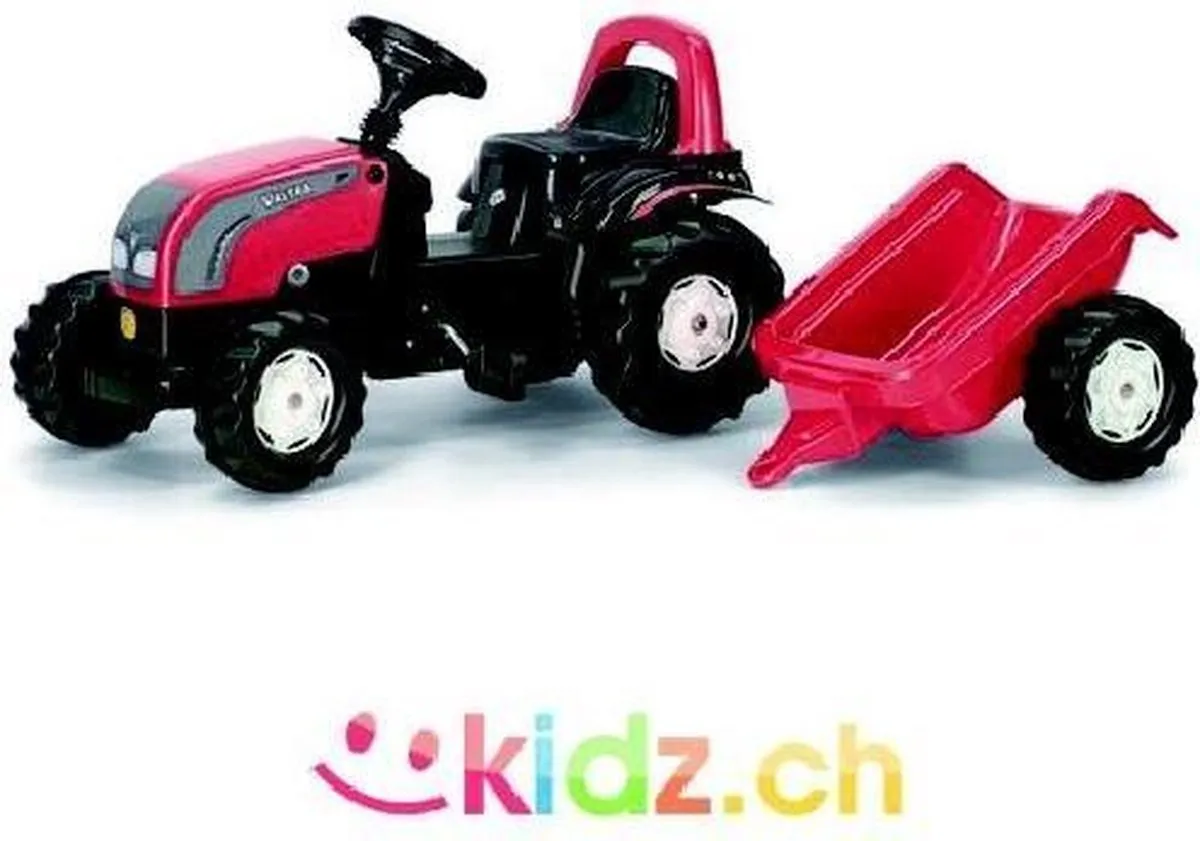 Rolly Toys Valtra rollyKid Traptractor met Aanhanger - Valtra