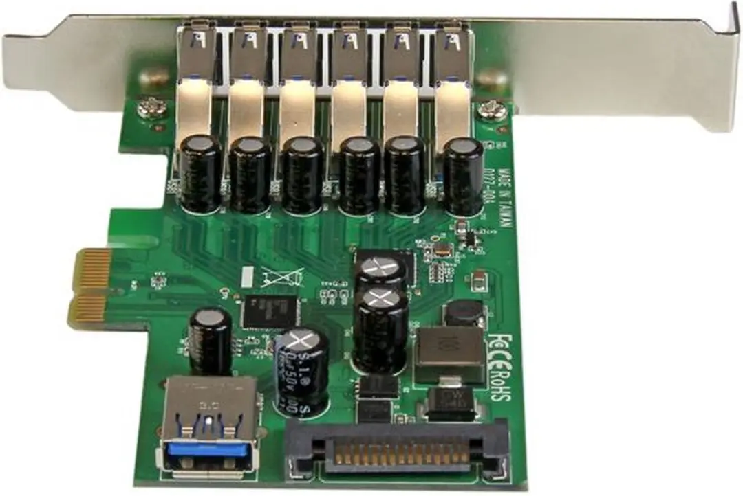 Startech PEXUSB3S7 USB 3.0 Kaart 7 Poorten - Grijs-Groen