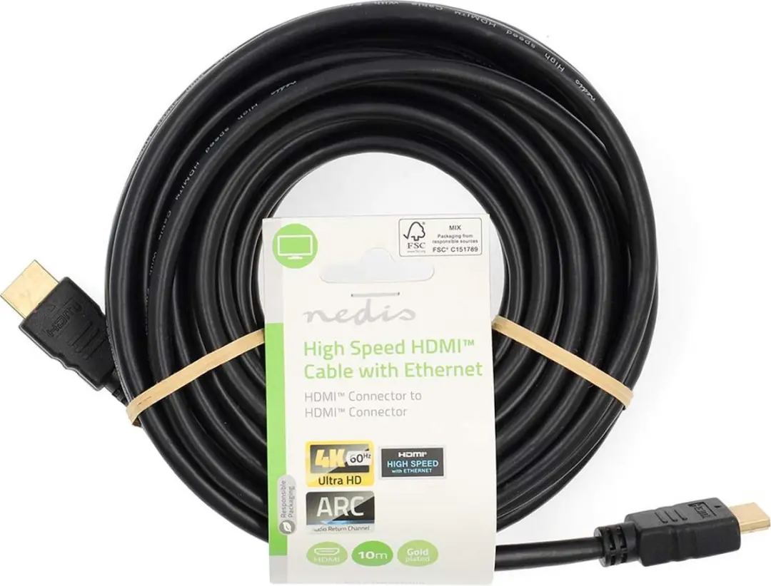 Nedis HDMI-Kabel CVGL34060BK100 4K@60Hz - 10m - Zwart