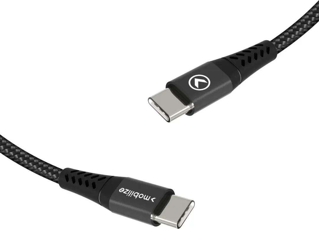 Mobilize USB-C naar USB-C Kabel 0.2m - Zwart