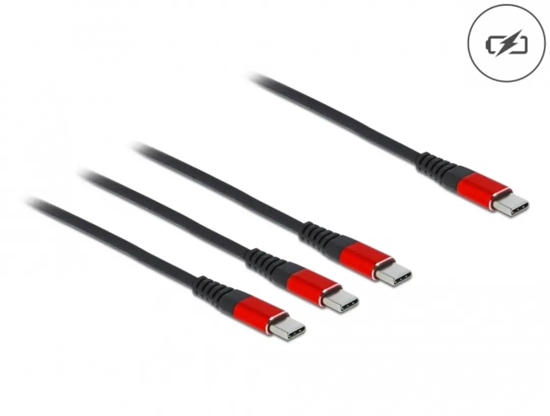 Delock USB Type-C™ 3-in-1 Opladerkabel 1m