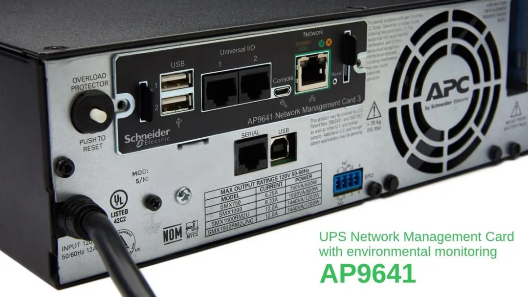 APC AP9641 Smart-UPS Netwerk Management Card - Omgevingsbewaking - Zwart