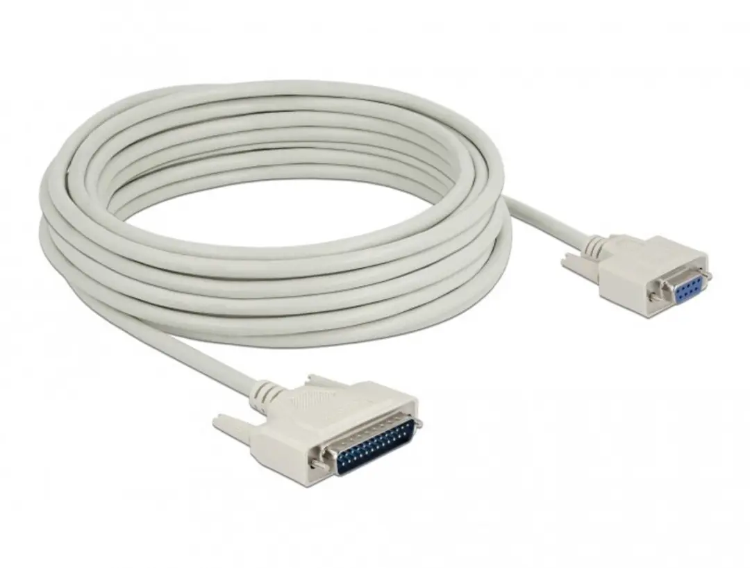 Delock Serial Kabel D-Sub 25M naar 9V - 10m - Beige