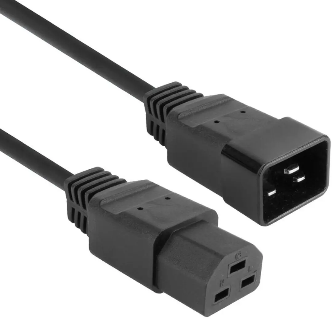 ACT Netsnoer C20-C21 AK5343 - 1m - Zwart