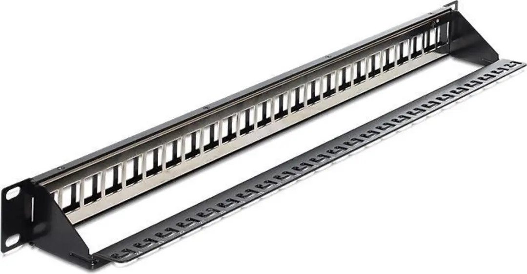 Delock 19" Patch Panel 1U - 24 Keystone Modules - Zwart