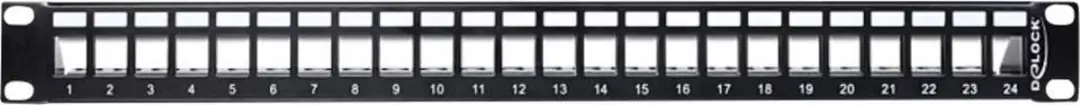 Delock 19" Patch Panel 1U - 24 Keystone Modules - Zwart