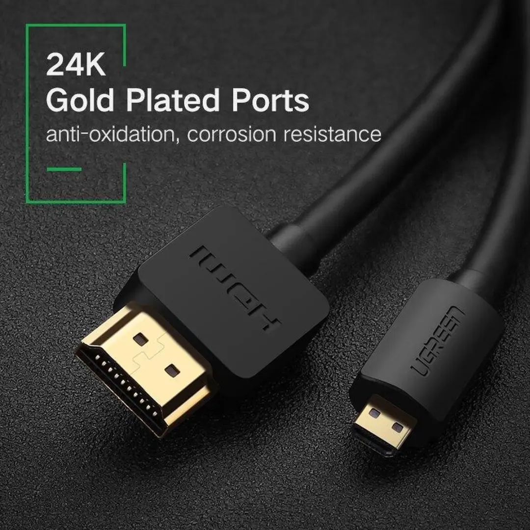 Ugreen HDMI naar micro HDMI Kabel 4K 60Hz 1,5m - Zwart