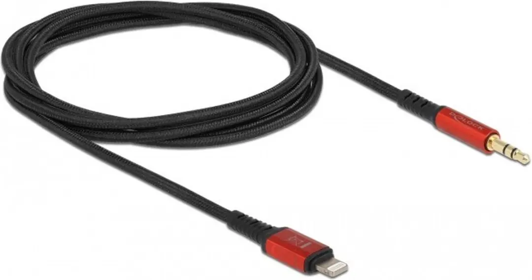 Delock Lightning naar 3.5mm Audiokabel 8-pin - 1.5m - Zwart