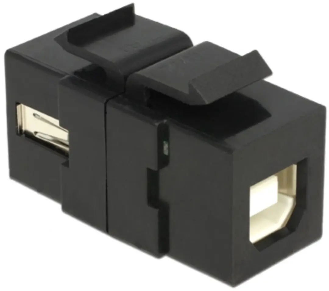 Delock Keystone USB2.0 USB-A/USB-B Module - Zwart
