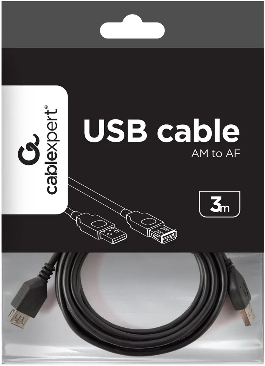 Gembird CablExpert CCP-USB2-AMAF-10 USB Verlengkabel - 10m - Zwart