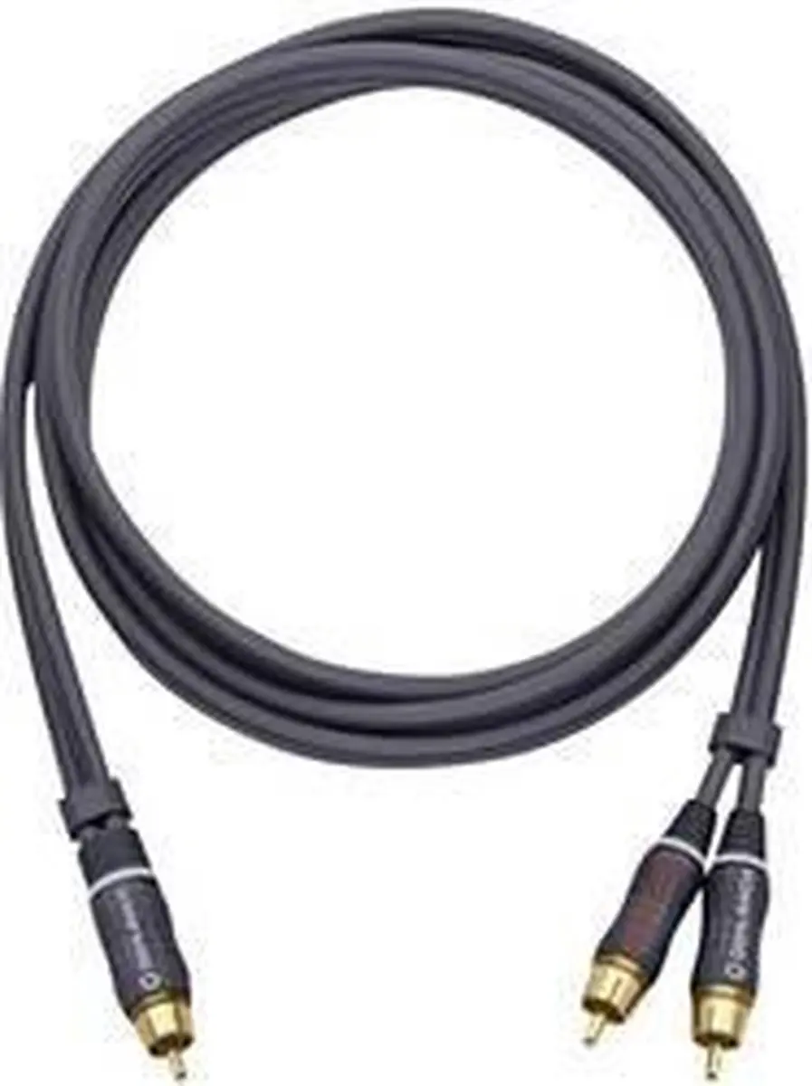 Oehlbach BOOOM 200 Antraciet Vergulde Cinch-kabel 2m
