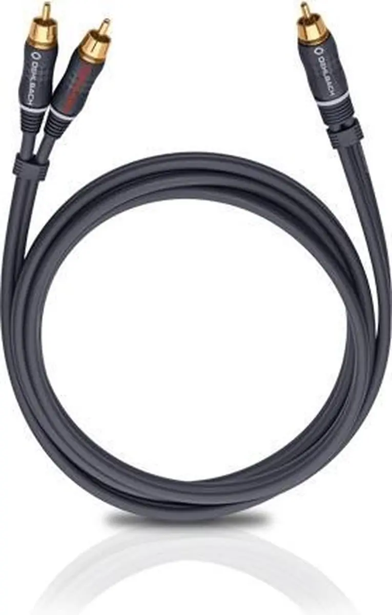 Oehlbach BOOOM 200 Antraciet Vergulde Cinch-kabel 2m