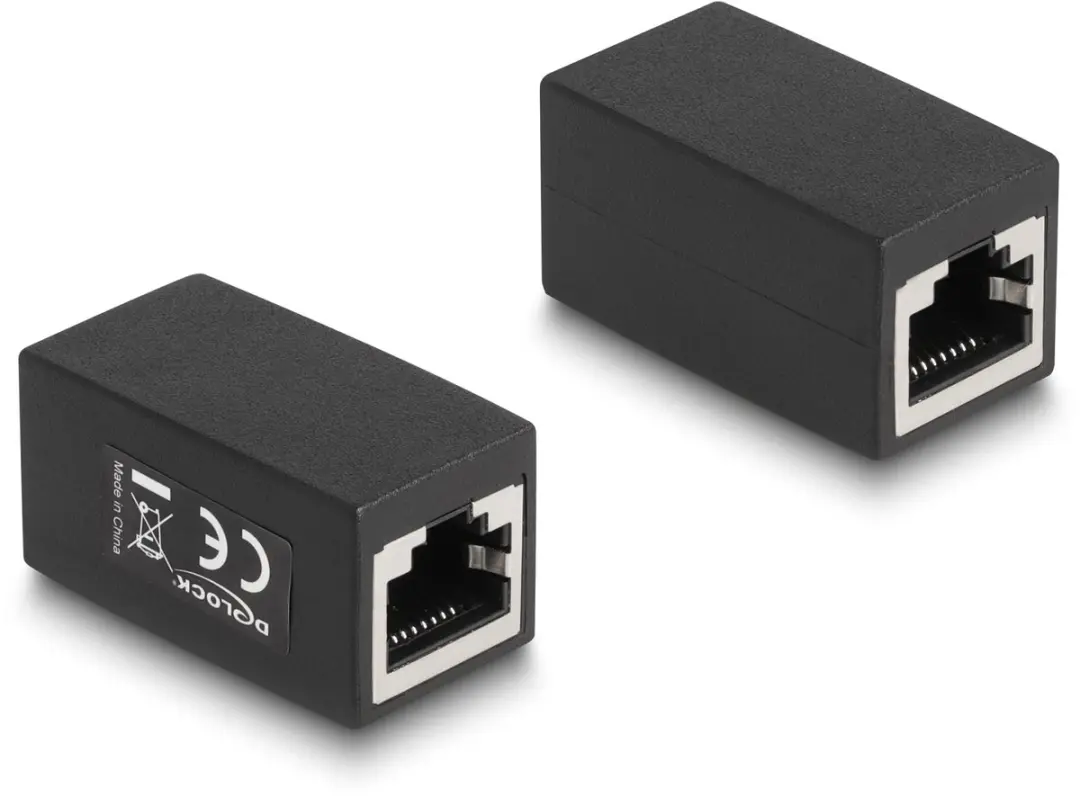 Delock RJ45-naar-RJ45 Cat.6 Adapter - Zwart