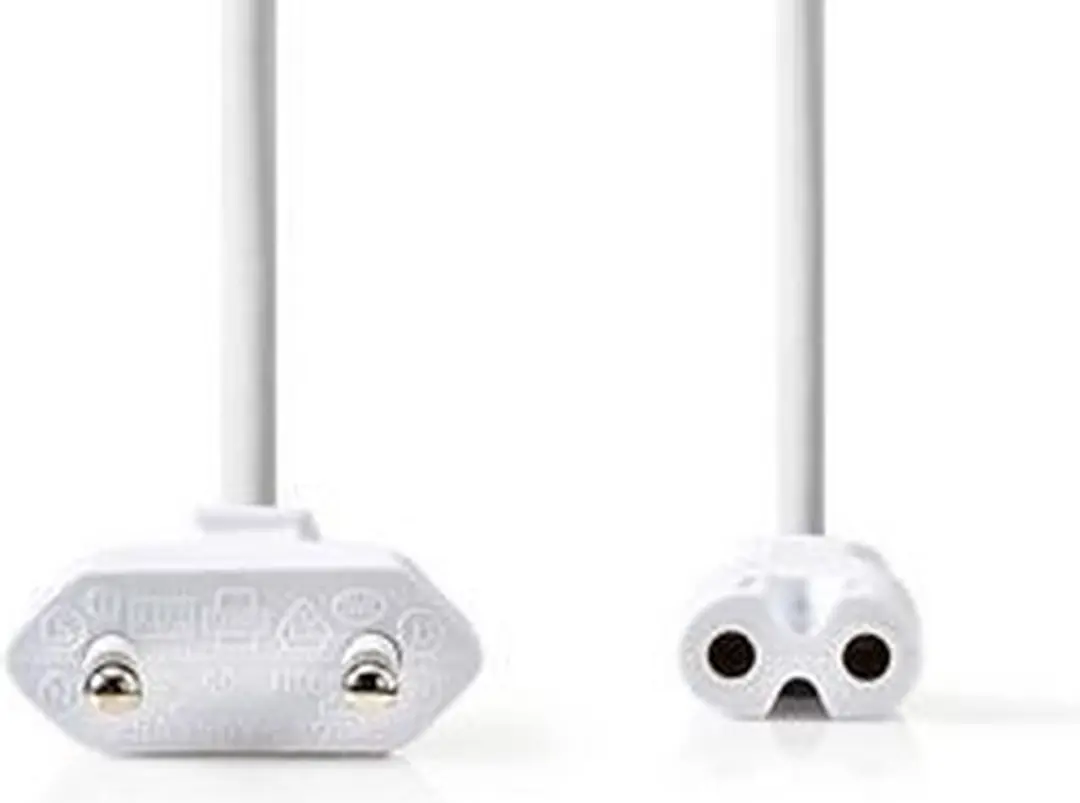 Nedis Stroomkabel IEC-320-C7 5m - Plat - Wit