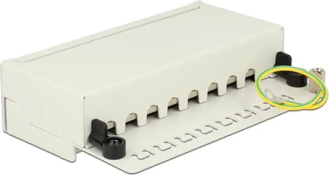 Delock CAT6a Patchpanel 1U 8 Poorten - Grijs