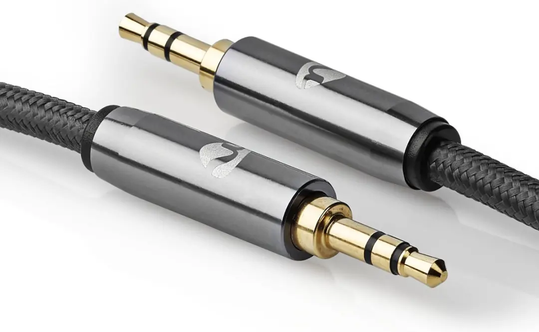 Nedis Stereo-Audiokabel 3,5mm M/M - 1m - Verguld - Antraciet