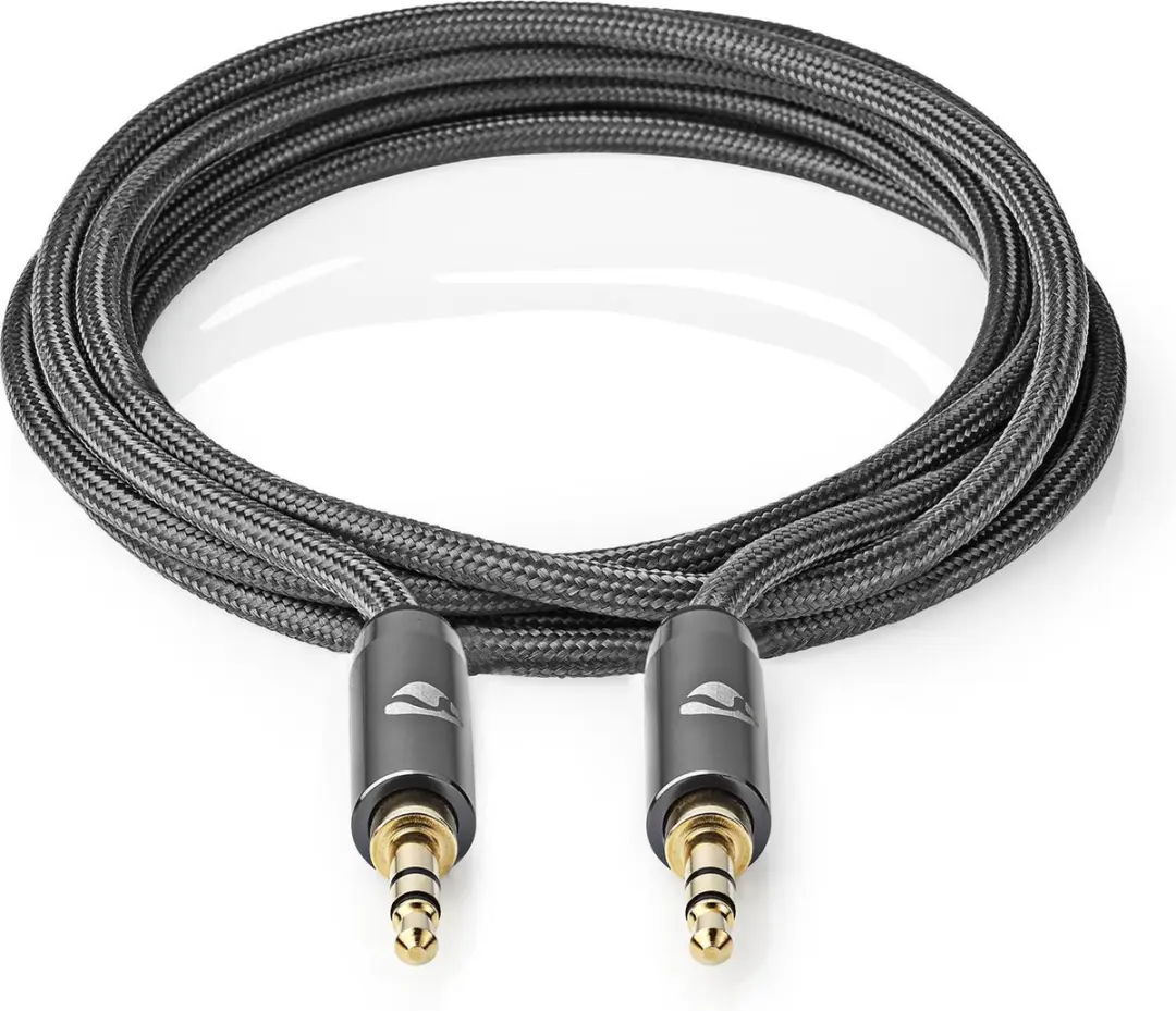 Nedis Stereo-Audiokabel 3,5mm M/M - 1m - Verguld - Antraciet