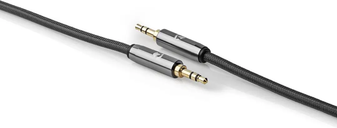 Nedis Stereo-Audiokabel 3,5mm M/M - 1m - Verguld - Antraciet