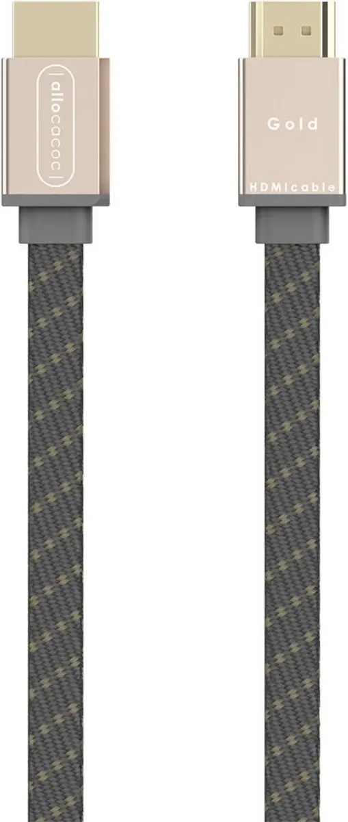 Allocacoc HDMIcable Flat Gold 1.5m