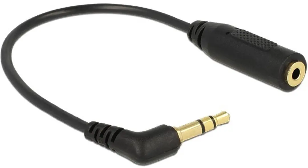Delock 3,5mm Jack naar 2,5mm Adapter - 0,15m - Zwart