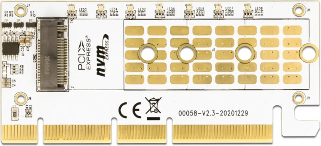 Delock PCIe x16 naar NVMe M.2 Key M - Grijs