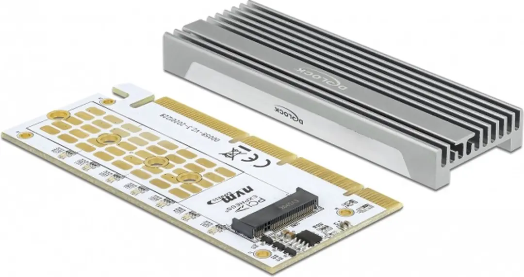 Delock PCIe x16 naar NVMe M.2 Key M - Grijs