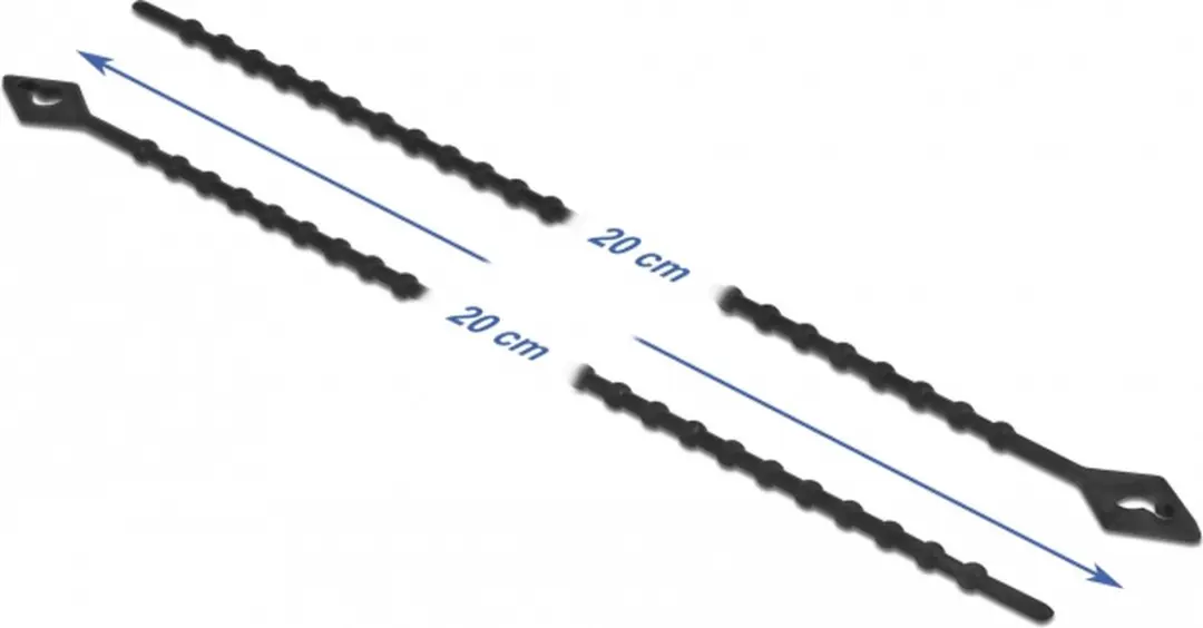 Delock Herbruikbare Kabelbinders 200x2.4mm - 100 Stuks - Zwart