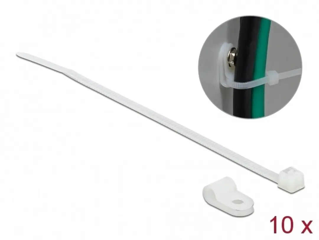 Delock Tie-wraps 150x2,5mm - 20 Stuks - Transparant