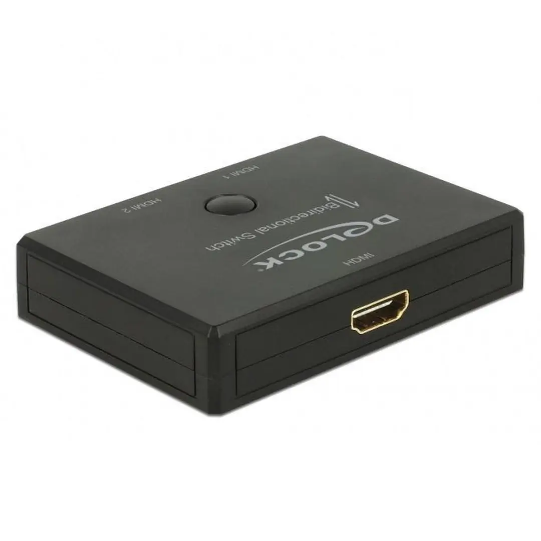 Delock HDMI Schakelaar 2 naar 1 18749 - 4K 60Hz HDR - Zwart