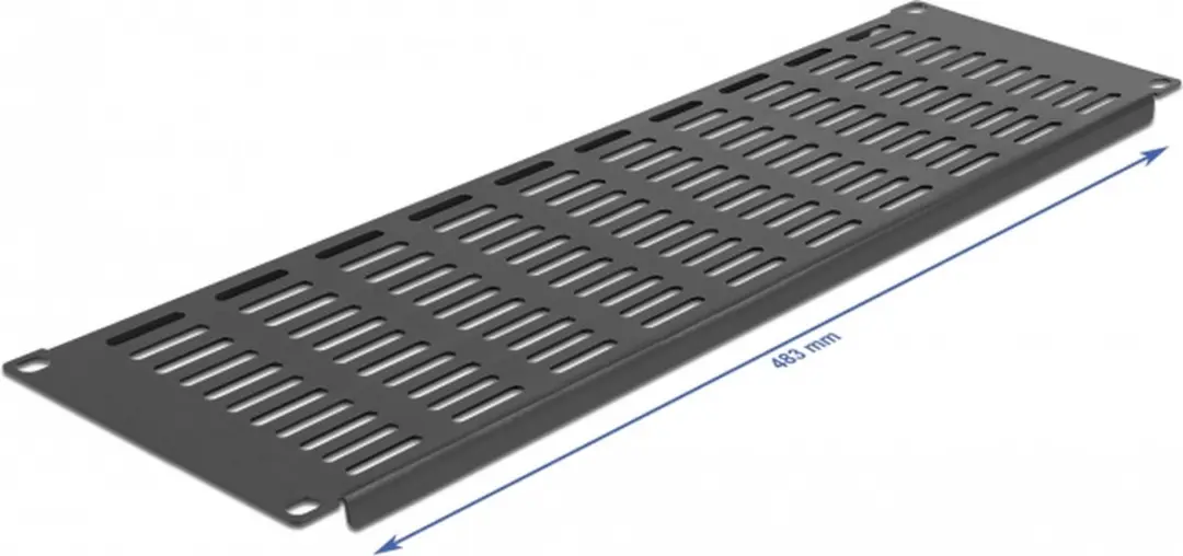Delock 19 inch Ventilatiepaneel 3U - Zwart