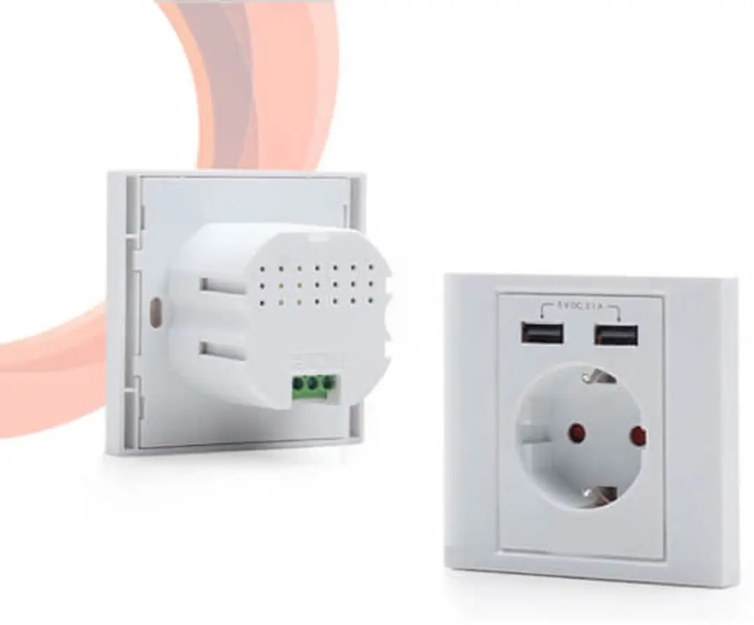 Gembird Inbouwstopcontact 2x USB - 2 Stuks Wit