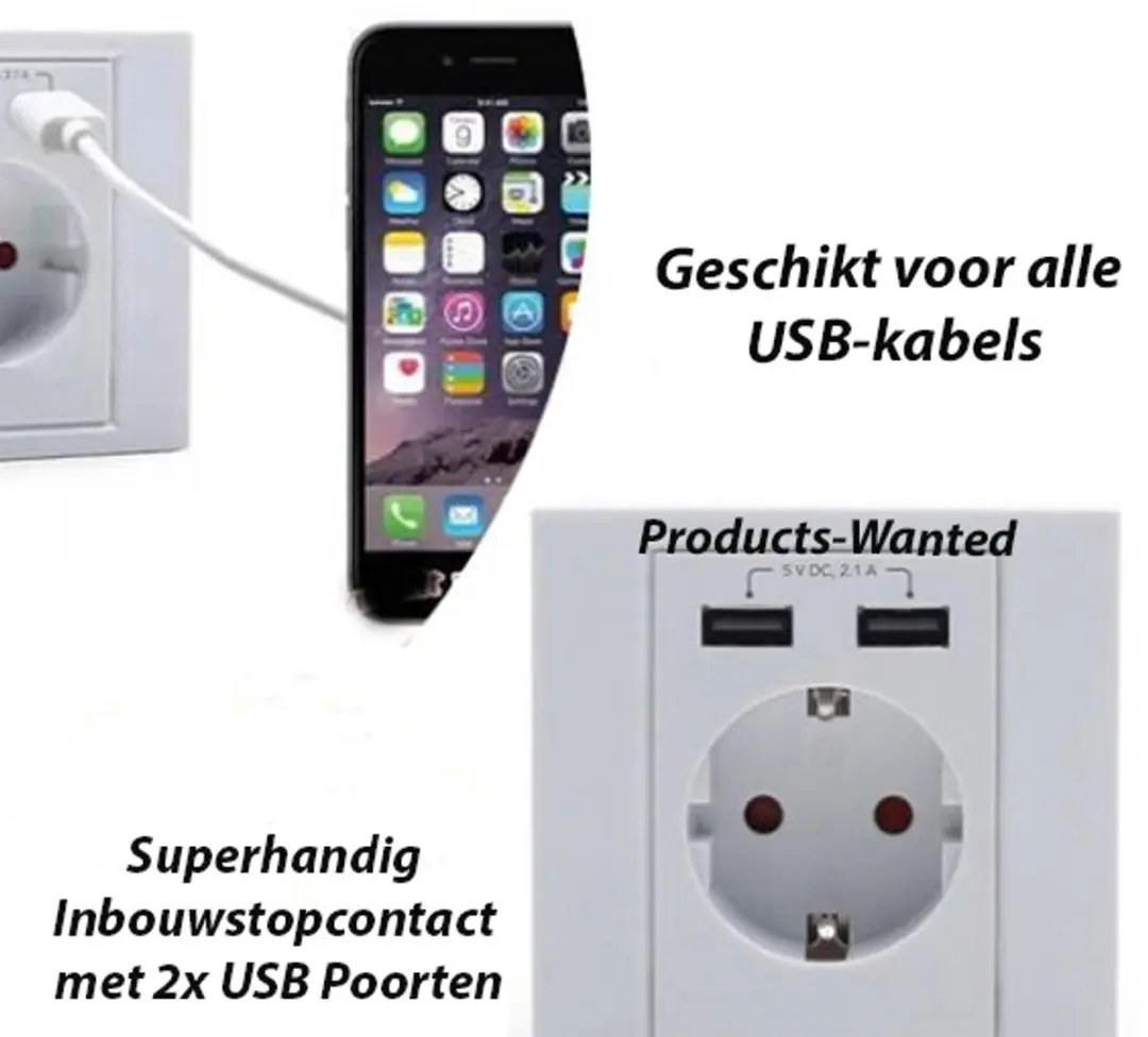 Gembird Inbouwstopcontact 2x USB