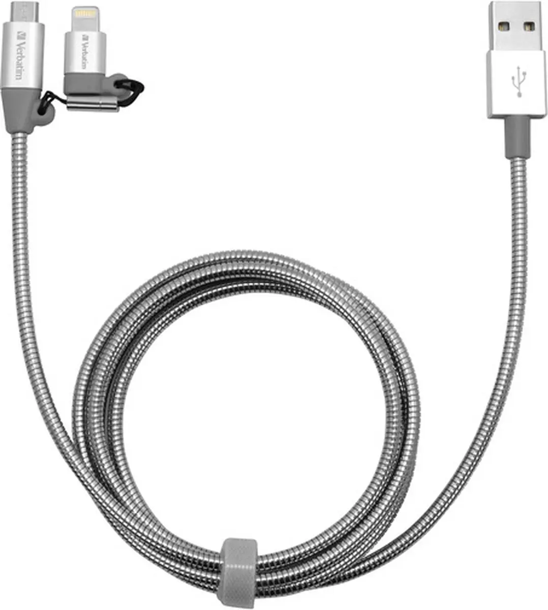 Verbatim 2-in-1 Lightning/Micro B Kabel 100cm - Zilver