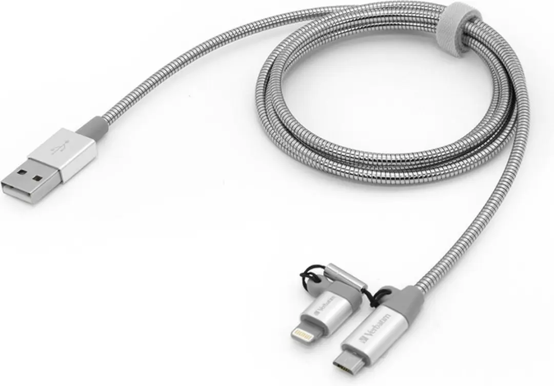 Verbatim 2-in-1 Lightning/Micro B Kabel 100cm - Zilver