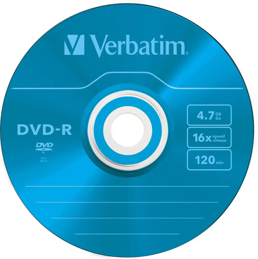 Verbatim 43557 DVD-R 4.7GB - 5 Stuks Slimcase Gekleurd