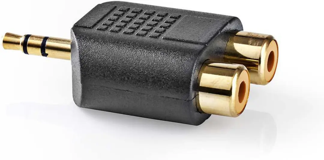 Nedis CAGP22940BKG Stereo-Audioadapter 3,5mm naar 2x RCA - 10 Stuks