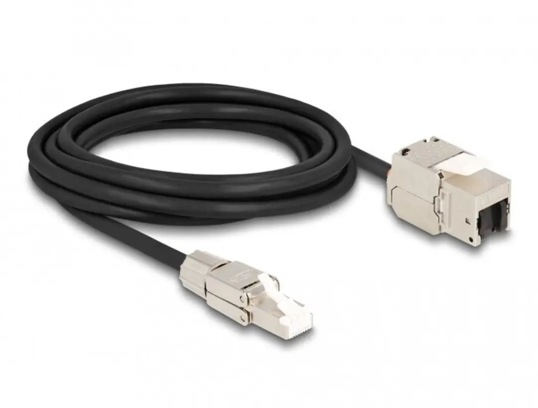 Delock RJ45 Cat.6A Kabel 3m - Zwart