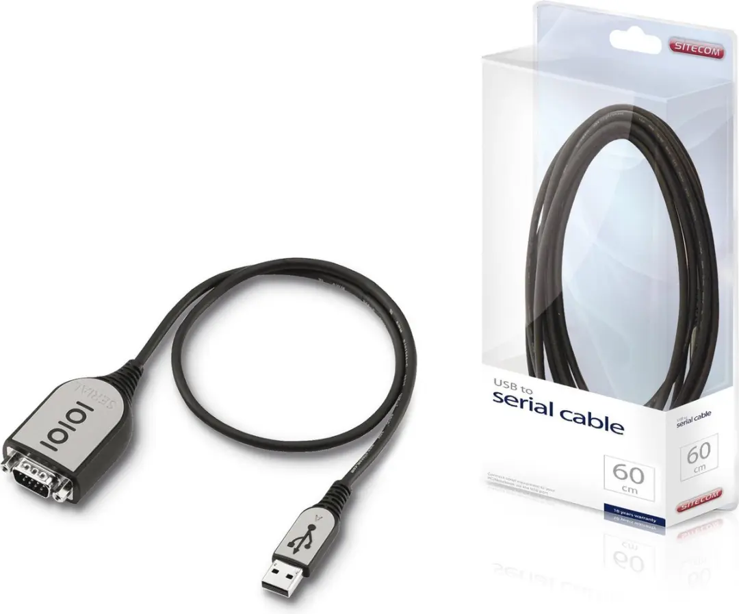 Sitecom CN-104 USB naar Seriële Kabel 60cm - Zwart