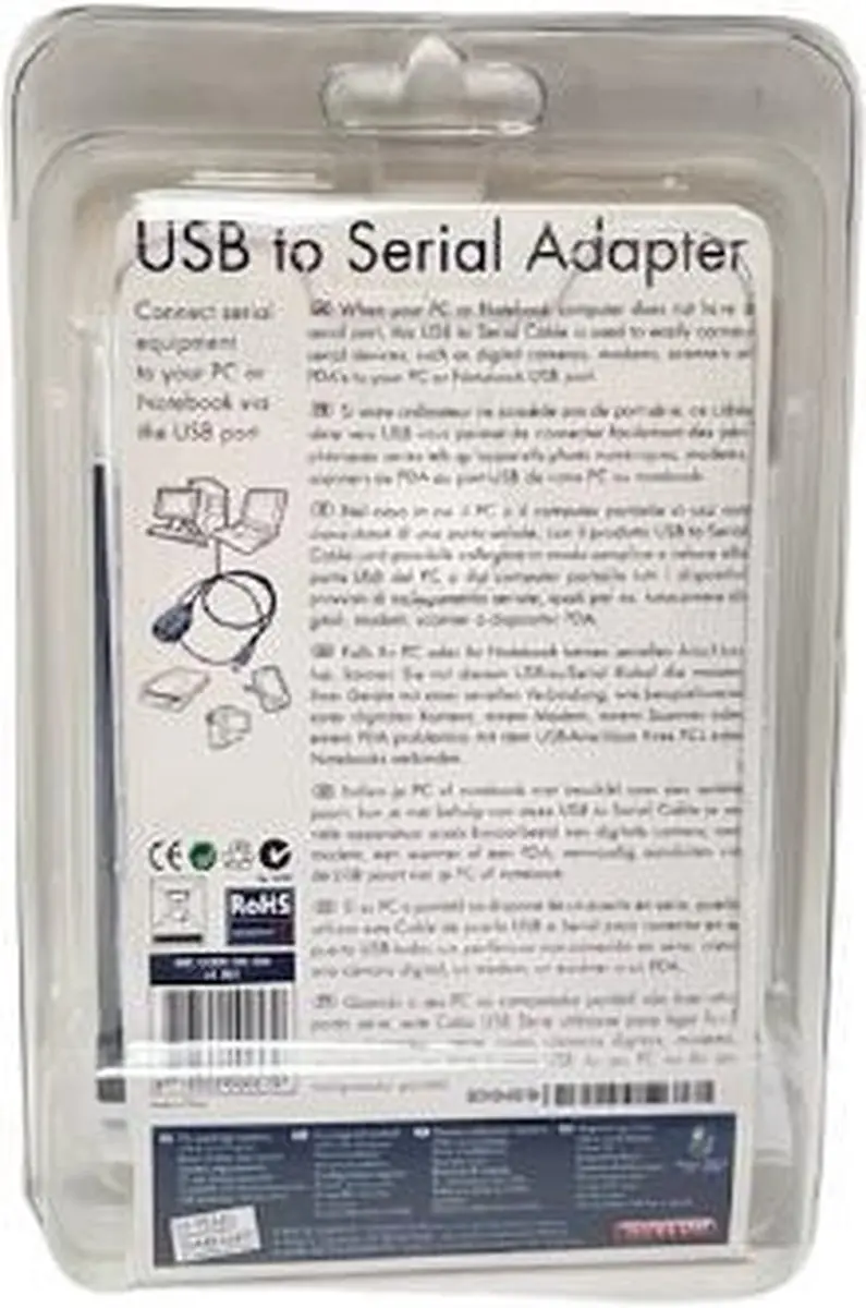 Sitecom CN-104 USB naar Seriële Kabel 60cm - Zwart