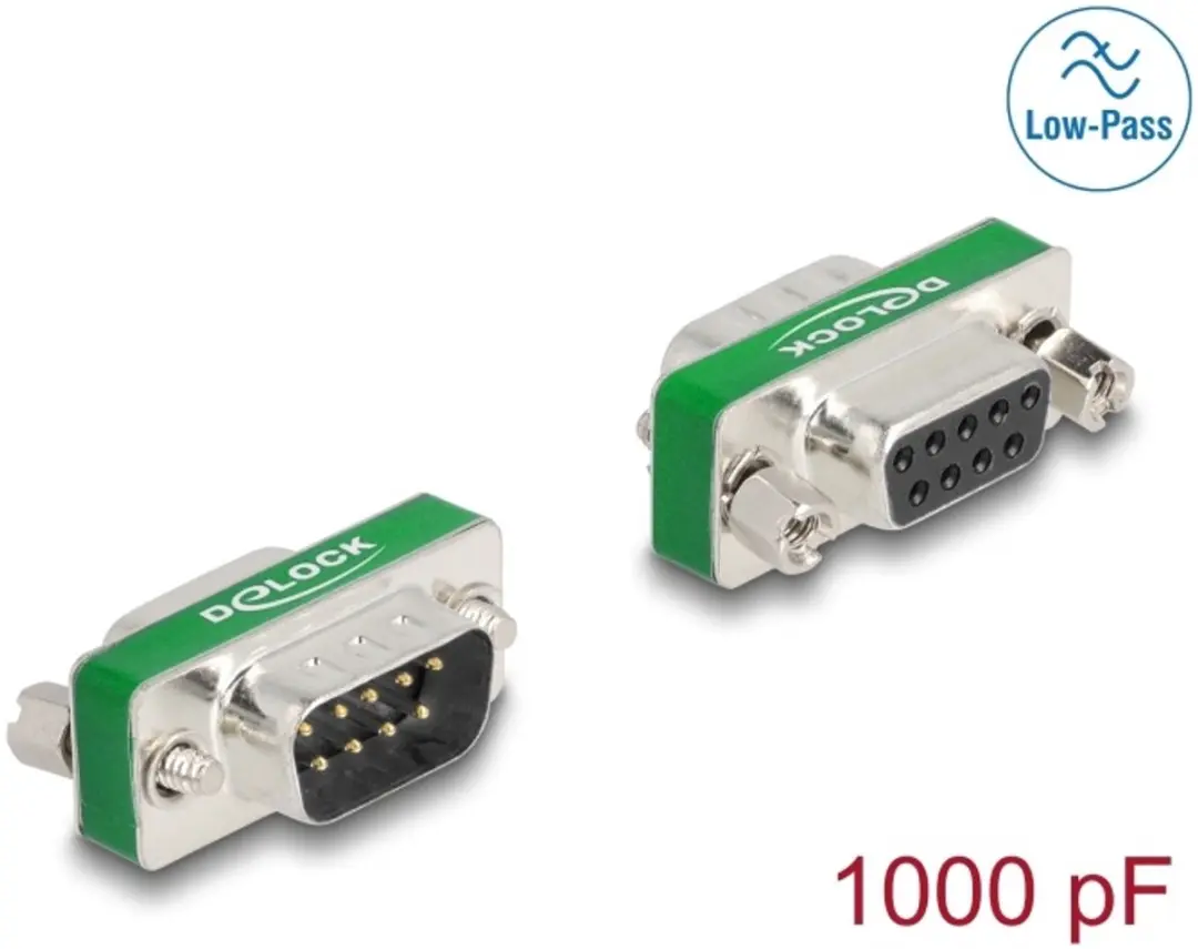 Delock RF/EMI Suppressiefilter D-Sub 9 M/F