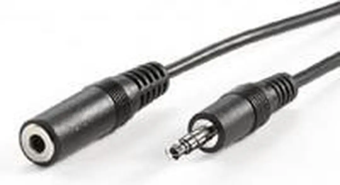 Value Audio Kabel 3,5mm M/F - 5m - Zwart