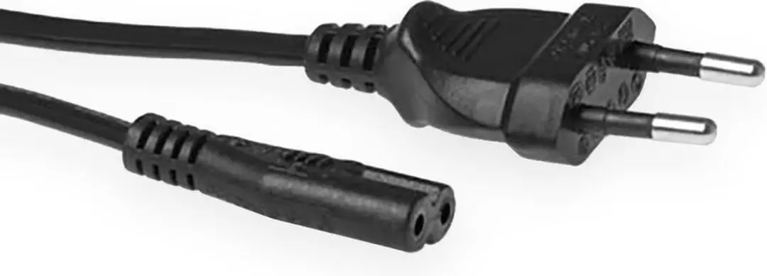 ACT AK5279 Netsnoer Euro C7 - 0,2m - Zwart
