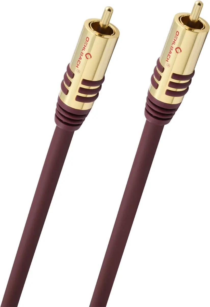 Oehlbach NF Subwooferkabel Cinch 2m - Bordeaux
