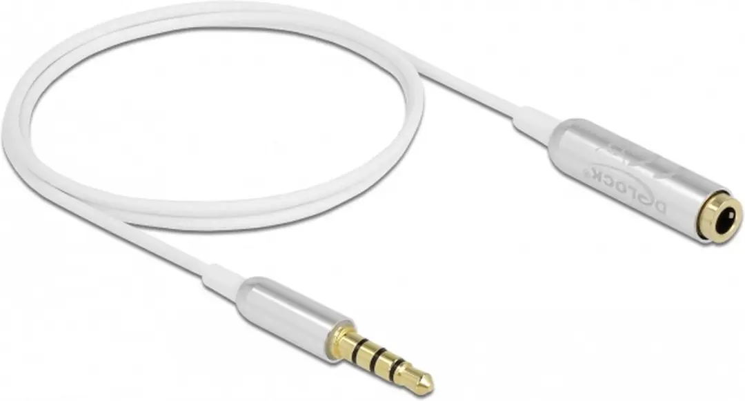 Delock Audiokabel 3.5mm Jack M/F - 0.5m - Wit